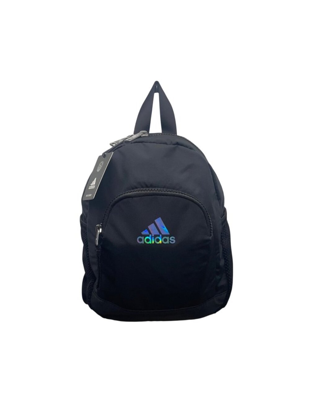 Adidas Unisex Black Recycled Content Adjustable Straps Linear 3 Mini Backpack